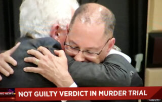 Kenneth Padowitz | Broward Criminal Defense Attorney hugging client after not guilty in murder trial