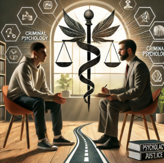 illustrates a therapy session between a criminal psychologist and a rehabilitating offender, emphasizing the supportive and reflective environment | Kenneth Padowitz, P.A.