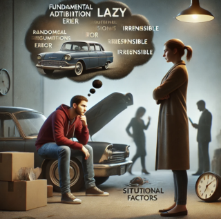 contrast between judgments based on assumptions and the real situational influences affecting a person's behavior and criminal activities